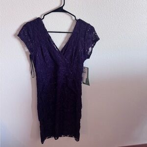 Scarlett Eggplant, Mini Dress